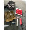 Image 2 : belt knives (x2), Kersch knife, knapsacks (x2), polyethylene sheets, thermometer, burlap first aid k