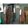 Image 4 : belt knives (x2), Kersch knife, knapsacks (x2), polyethylene sheets, thermometer, burlap first aid k