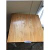 Image 2 : Butcher block table with painted wood legs