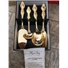 Image 2 : Royal Sealey gold plated cutlery, asst knives incl. Henkel, cutlery, kitchen gadgets, tin cannister,
