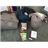Image 1 : Asst sleeping bags (x3) (incl 2 Woods brand), Honeywell non-programmable thermostat, asst books