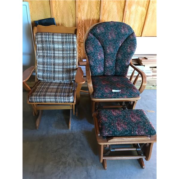 Glider Rockers (x2) and Glider Ottoman