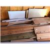 Image 3 : Huge asst of lumber (wood, incl pine, and particle board); 3 blinds (1 white, 2 ivory)