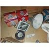Image 4 : Asst lights, bulbs, lamp, mini fan, electrical items (socket covers, outlet frames, etc.)