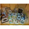 Image 4 : Huge lot of asst frames, prints, decorative plates, magnetic photo frames, multi-photo box frame