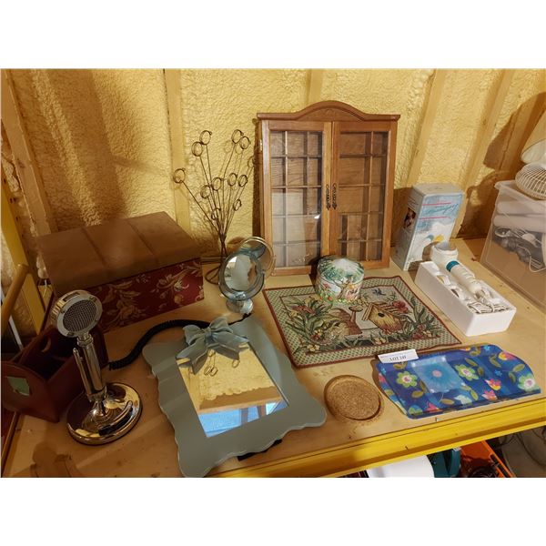 Deluxe Deep Heat Massager with accessories, The Astatic Corp Silver Eagle Microphone, trinket cabine