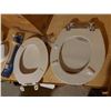 Image 6 : Bemis Easy Close toilet seats with cover (x2); Eljer toilet tank and lid; 3.5 Gallon toilet; Anti-sy