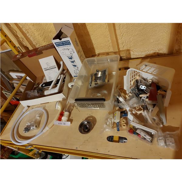 Price Pfister (Black & Decker) single control kitchen faucet; water filter spin down separator; asst