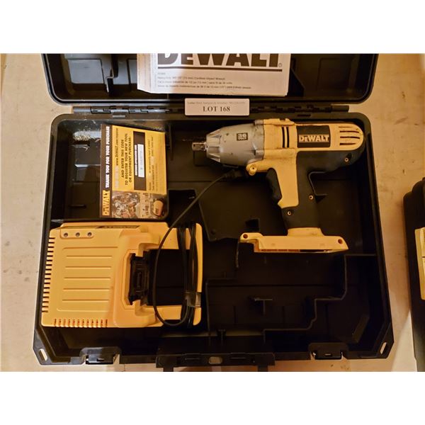Dewalt heavy duty cordless impact wrench, with charger (no battery)