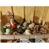 Image 2 : Large lot of asst home décor incl. figurines, bird houses, ceramic countryside home miniatures, Part