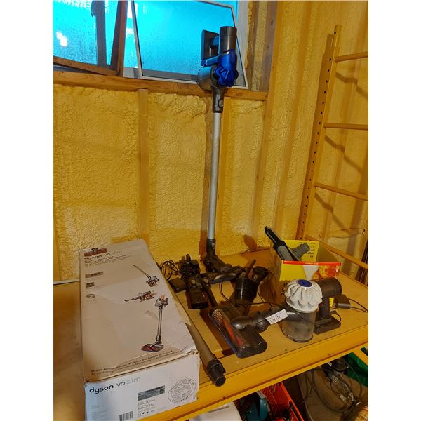 Dyson V6 Slim vacuum; Dyson handheld vacuum with attachments