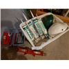 Image 1 : Mono acoustical sealant (x7), 2 hard hats, Motomaster 4-ton hydraulic jack in case, 1 ton Power Fist