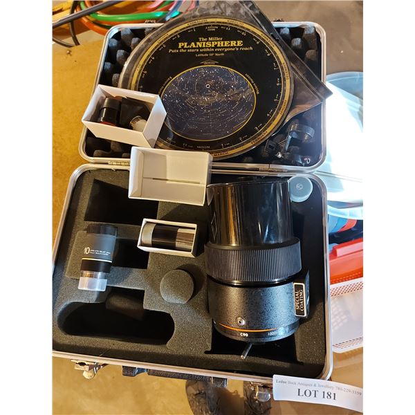 Celestron telescope eyepiece with asst eyepieces