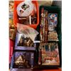 Image 3 : Large Christmas Lot including lights, wrapping paper, village accessories & houses, gift boxes