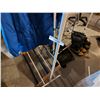 Image 2 : 3 rolling clothing racks (x3) & assorted jackets, wall rack, short ankle rubber boots, sorrel steel 