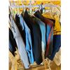 Image 5 : 3 rolling clothing racks (x3) & assorted jackets, wall rack, short ankle rubber boots, sorrel steel 