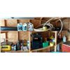 Image 1 : Camping bbq (small), asst part, engine oil, ass shop supplies, parts, washer, asst hoses