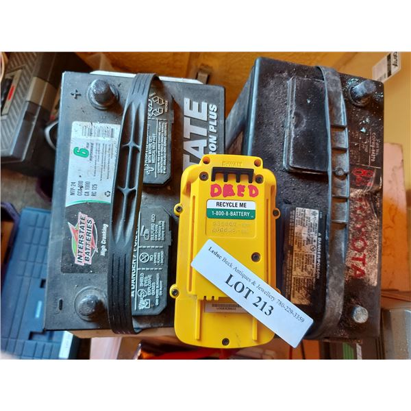 Motormaster Eliminator battery charger and Temro equalizer 20 battery charger; Interstate Megatron a