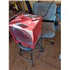 Image 1 : Industrial heater; office chair w/ fabric seat; stool (adjustable)