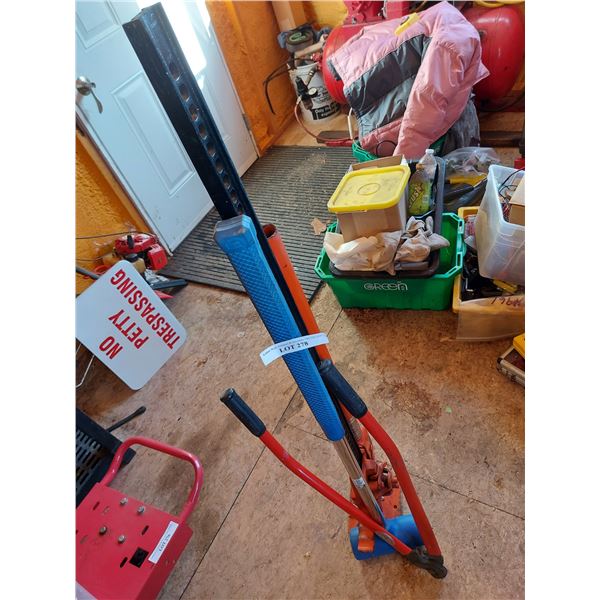 Soft Face rubber mallet (8 lb), 48" JackAll, steel cable cutters