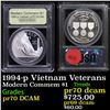 Image 1 : Proof 1994-p Vietnam Veterans Modern Commem Dollar $1 Graded GEM++ Proof Deep Cameo by USCG