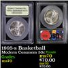 Image 1 : 1995-s Basketball Modern Commem Half Dollar 50c Graded ms70, Perfection by USCG