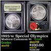 Image 1 : 1995-w Special Olympics Modern Commem Dollar $1 Graded ms70, Perfection by USCG