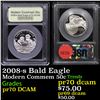 Image 1 : Proof 2008-s Bald Eagle Modern Commem Half Dollar 50c Graded GEM++ Proof Deep Cameo by USCG