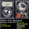 Image 1 : Proof 2015-s U.S. Marshal Modern Commem Half Dollar 50c Graded GEM++ Proof Deep Cameo by USCG