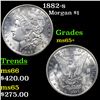 Image 1 : 1882-s Morgan Dollar $1 Grades GEM+ Unc