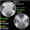 Image 1 : 1881-s Morgan Dollar $1 Grades GEM Unc