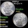 Image 1 : 1880-p Morgan Dollar $1 Grades GEM Unc