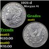 1921-d Morgan Dollar $1 Grades BU+