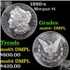 Image 1 : 1880-s Morgan Dollar $1 Grades Choice Unc+ DMPL