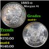 Image 1 : 1885-o Morgan Dollar $1 Grades Choice+ Unc