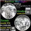 Image 1 : 1930-p Standing Liberty Quarter 25c Graded ms66 FH By SEGS