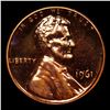 Image 2 : Proof 1961 Lincoln Cent 1c Grades Choice Proof Red Cameo