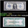 1923 $1 large size Blue Seal Silver Certificate, Fr-237 Signatures of Speelman & White Grades vf+