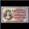 Image 3 : 1870's US Fractional Currency 10¢ Fourth Issue Fr-1259 40MM Seal Blue Right End Graded vf30 By PMG