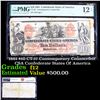 Image 1 : 1861 $10 CT-37 Contemporary Counterfeit CSA Confederate States Of America Graded f12 By PMG