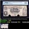 Image 1 : Rare 1861 $10 T-30 CSA Confederate States Of America Graded f15 By PMG