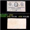 February 17th 1864  CSA Confederate States Of America 50 Cents Bill from Richmond, Virginia T-72 Gra