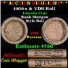 Image 1 : Lincoln Wheat cent 1c Orig Brandt McDonalds roll, 1909-s end, VDB other end
