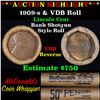 Image 1 : Lincoln Wheat cent 1c Orig Brandt McDonalds roll, 1909-s end, VDB other end