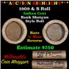 Image 1 : Indian cent 1c Orig Brandt McDonalds roll, 1909 end S other end