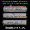 Image 1 : Shotgun Liberty Nickel 5c roll, 50 pcs x line wrapper