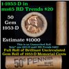 Image 1 : Shotgun Lincoln 1c roll, 1953-d 50 pcs Brandt Wrapper