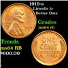 Image 1 : 1919-s Lincoln Cent 1c Grades Choice Unc RB