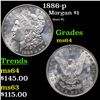Image 1 : 1886-p Morgan Dollar $1 Grades Choice Unc