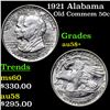 Image 1 : 1921 Alabama Old Commem Half Dollar 50c Grades Choice AU/BU Slider+